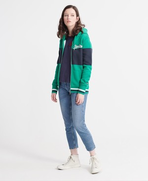 Superdry Vintage Logo Chainstitch Boxy Női Pólók Sötétkék | GDSWA1297